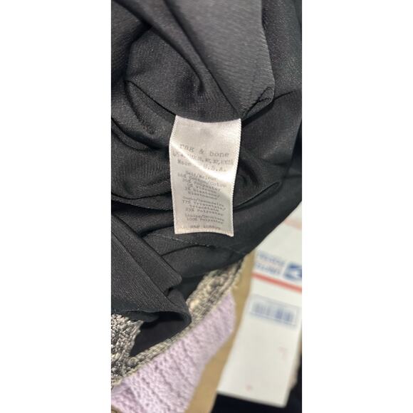 Rag & Bone Size 6 Black White Heathered Knit Tweed Camden Melange Shift Dress - Picture 7 of 7